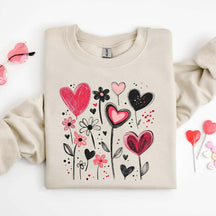 Colorful Heart Flower Sweatshirt