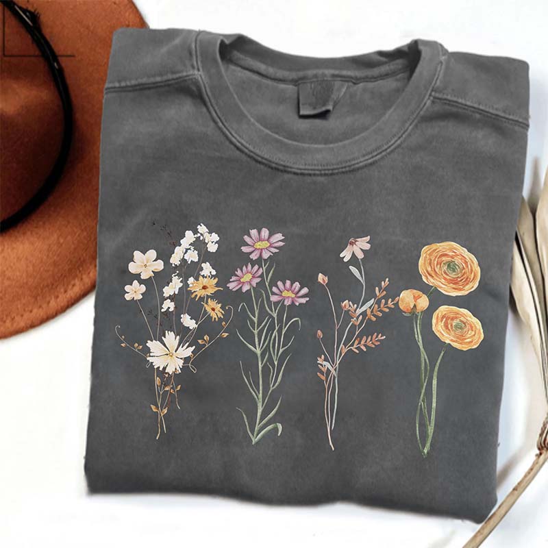 Wild Flower Meadow Cottagecore Aesthetic T-Shirt