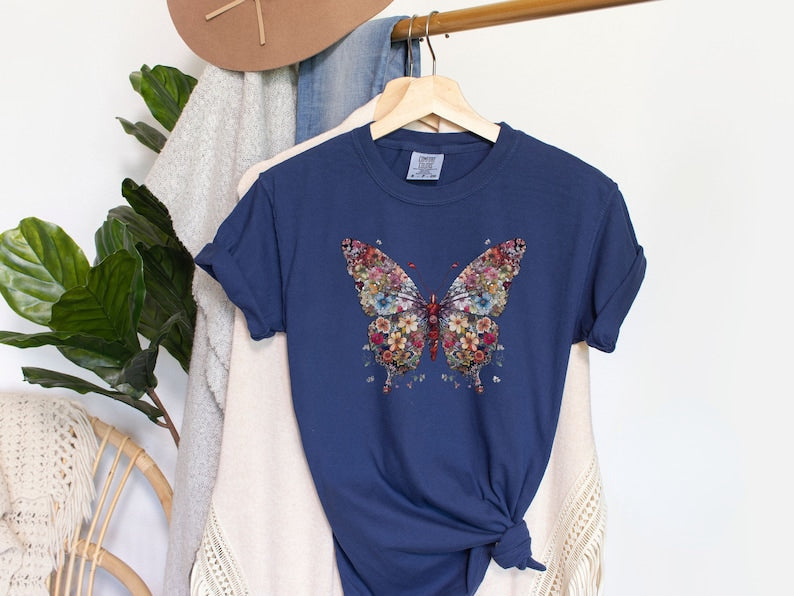 Butterfly Floral Shirt | Butterfly T-Shirt