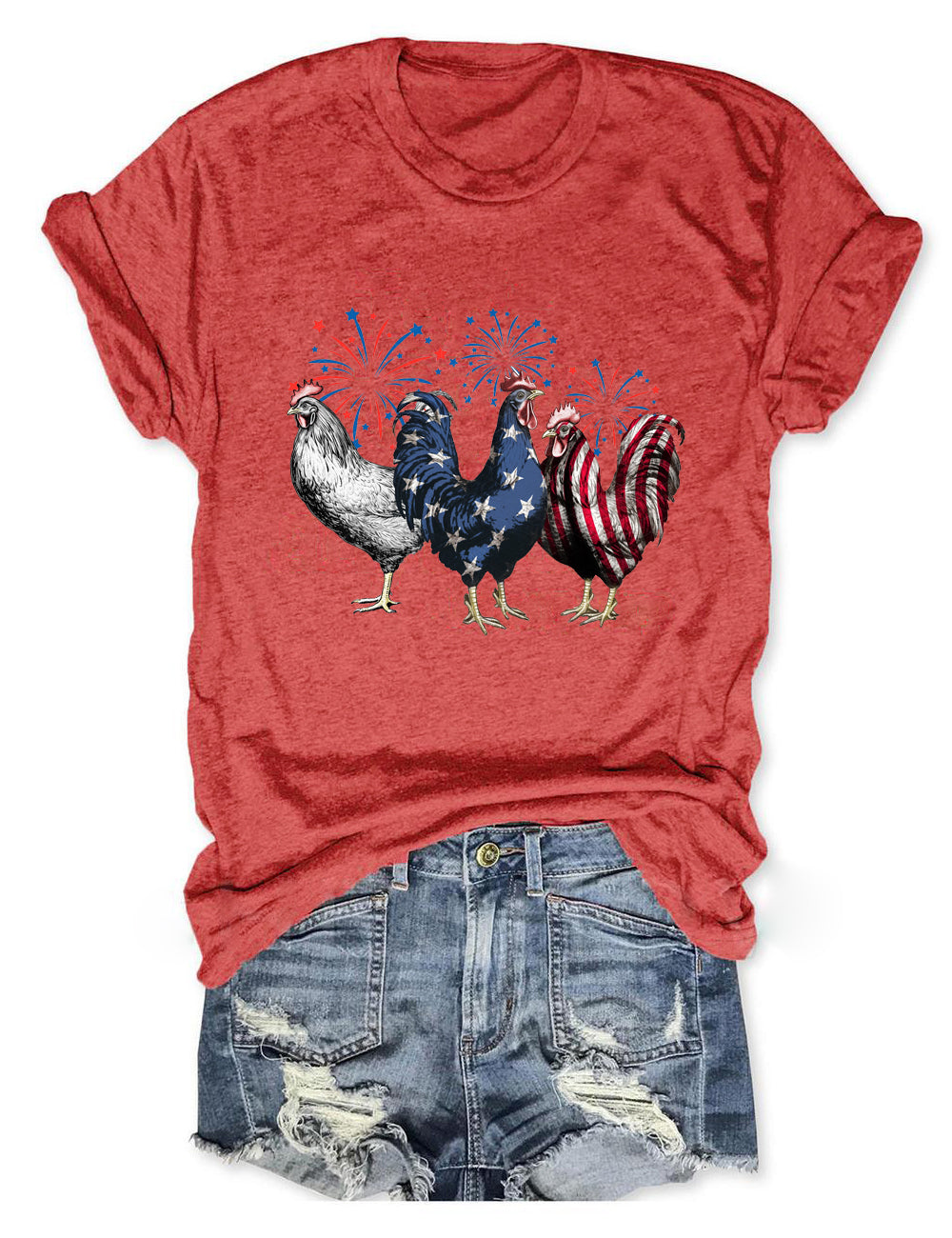 Patriotic USA Chicken Tee