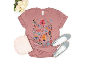 Vintage Style Wildflower Camiseta