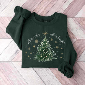 Minimal Chic Holiday Bright Christmas Tree Sweatshirt