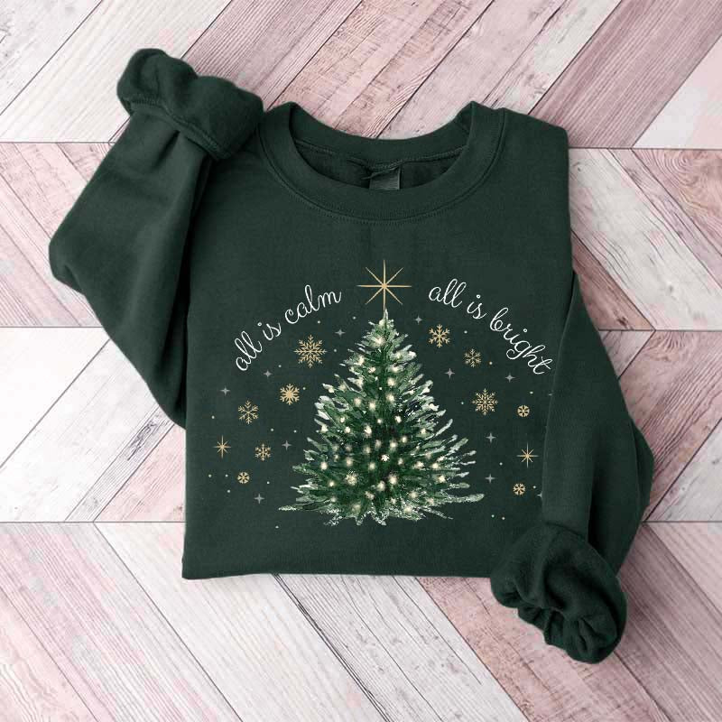 Minimal Chic Holiday Bright Christmas Tree Sweatshirt