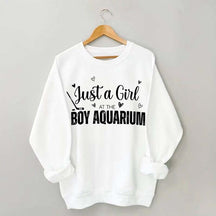 Just a Girl at the Boy Aquarium Hockey Sweatshirt