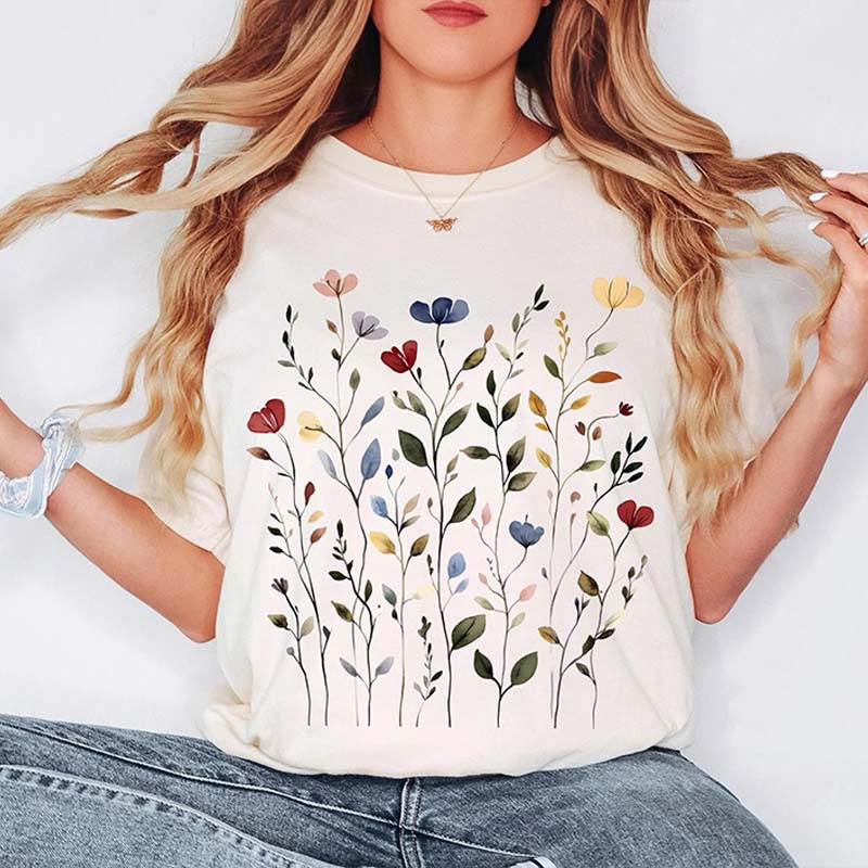 Comfort Colors Vintage Pressed Flowers T-Shirt