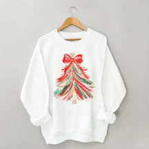 Red Bow Christmas Tree Sweatshirt