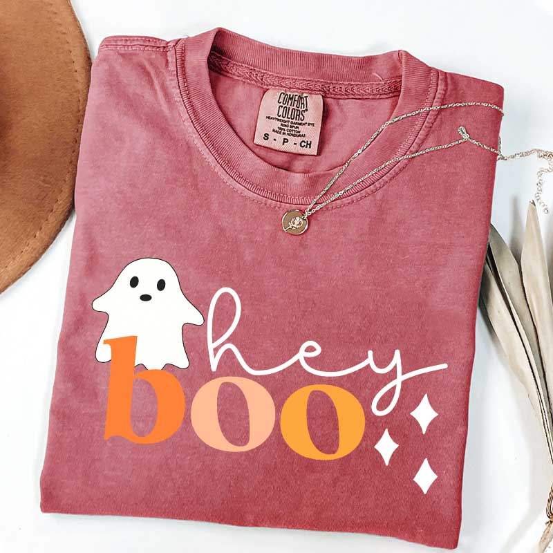 Hey Boo Ghost Halloween T-Shirt