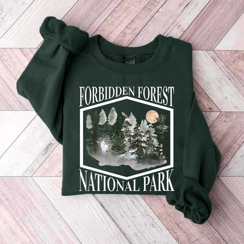 Retro Funny Forbidden Forest National Park Sweatshirt