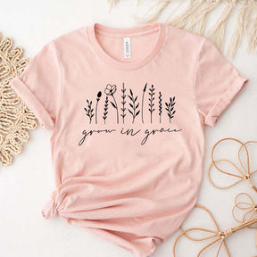 Grow in Grace Religous Cute T-Shirt