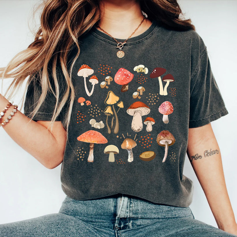 Aesthetic Mushroom Casual T-Shirt