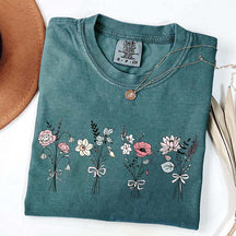 Floral Coquette Bow Ladies T-Shirt