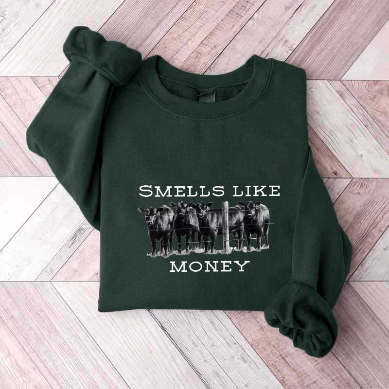 Smells Like Cattle Western Cow Sweatshirt