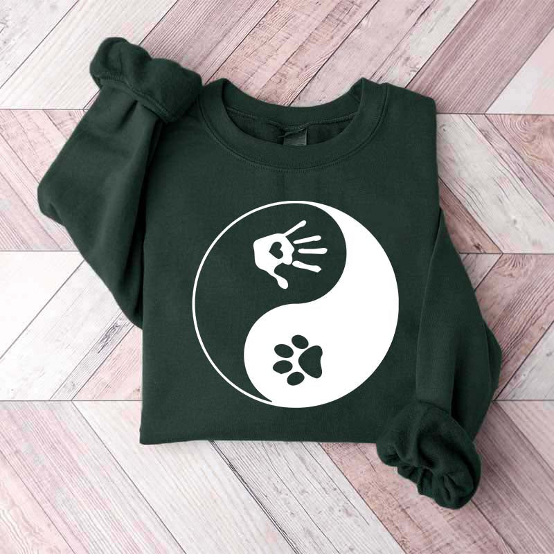 Yin and Yang Dog Paw Sweatshirt