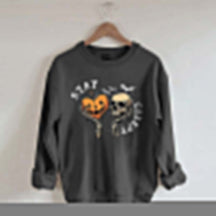 Stay Creepy With Pumpkin And Skull Sweatshirt