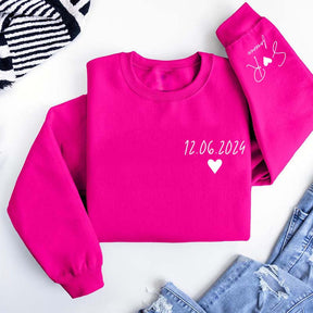 Personalized Date Initials Anniversaries Sweatshirt