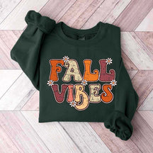 Fall Vibes Flowers Cute Sweatshirt