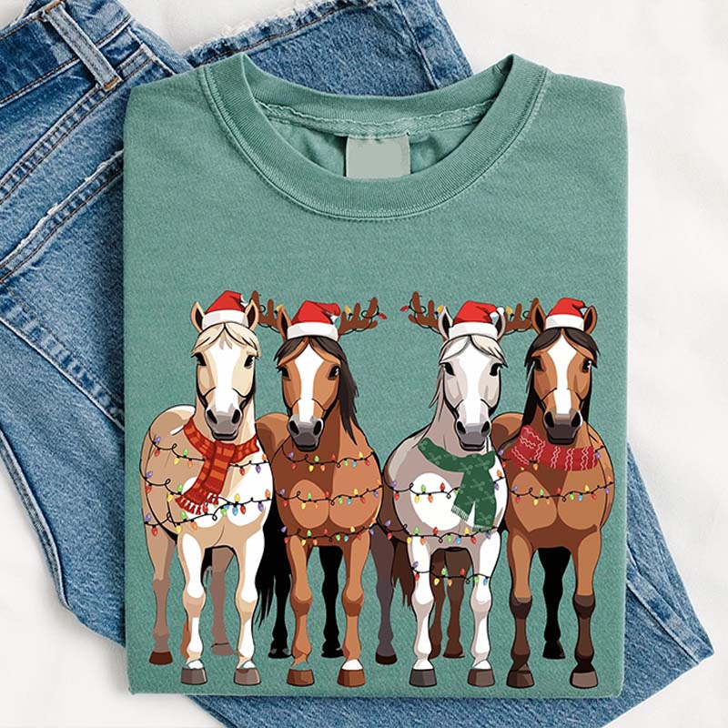 Western Horse Christmas T-Shirt