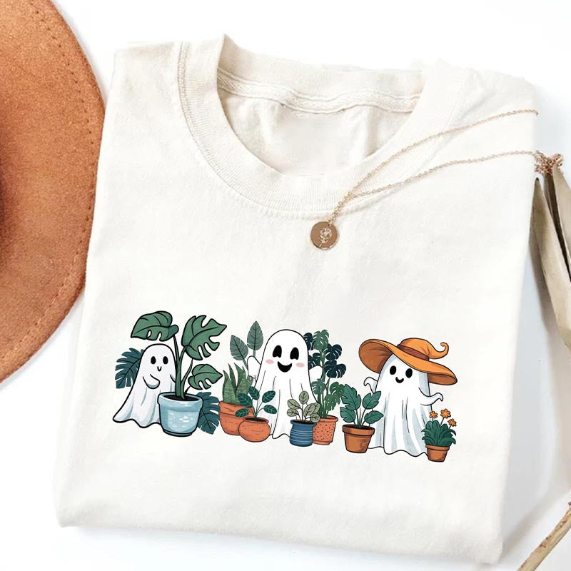 Plant Ghost Halloween Spooky Gardener T-Shirt