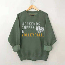 Weeked Coffee & Volleyball Mom Sweatshirt