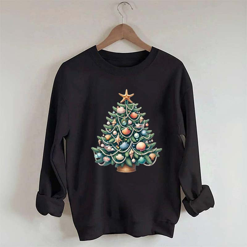 Seashell Christmas on The Beach Sweatshirt