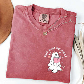 Ghost Reading Books Bookish Halloween T-Shirt