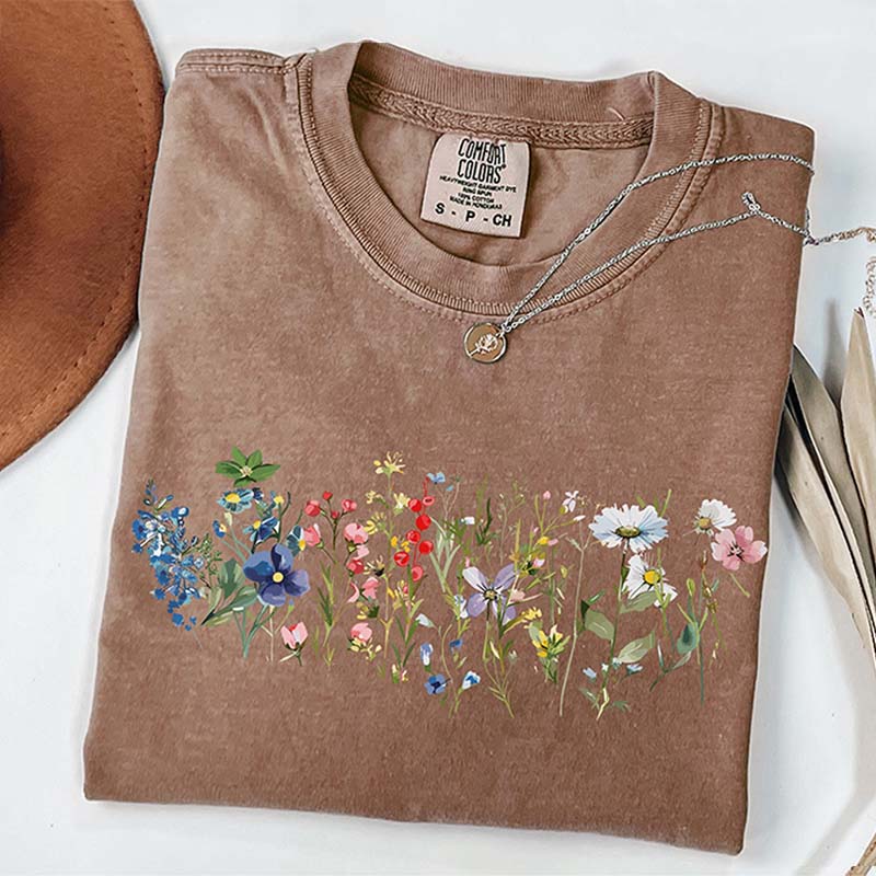 Retro Nature Spring Cottagecore Boho Flower T-Shirt