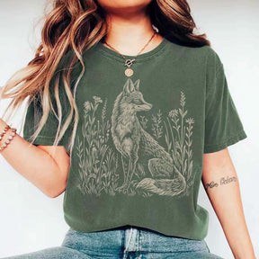 Vintage Fox Linoprint T-Shirt