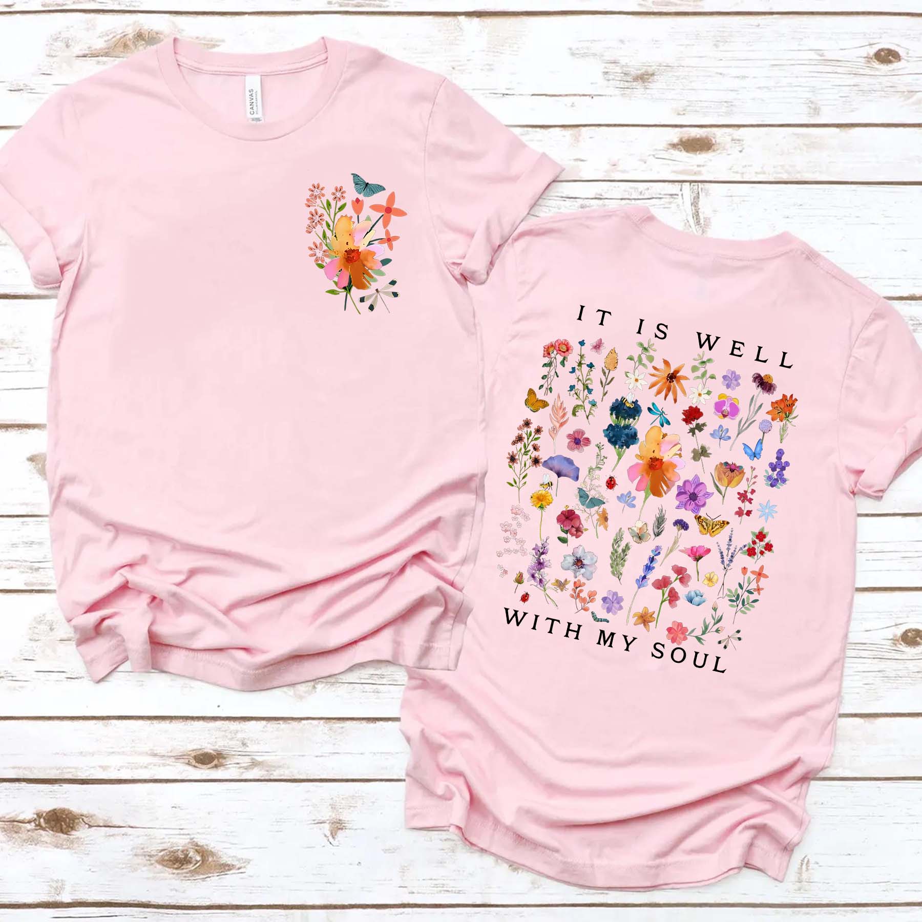 It Is Well With My Soul Floral T-Shirt