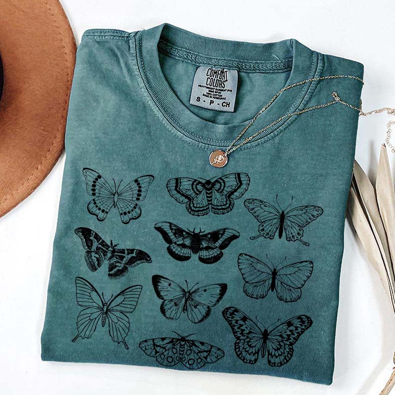 Vintage Butterfly and Moth Minimalist T-Shirt