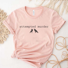 Funny Attempted Murder Crow Minimalist T-Shirt