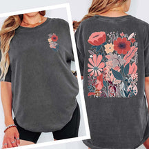 Floral Comfort Colors Nature Gift Womens T-Shirt