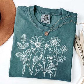 Boho Gardener Floral Botanical T-Shirt