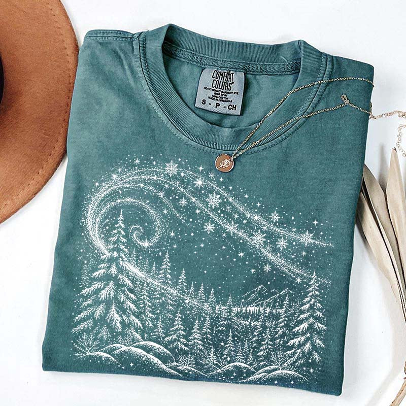 Vintage Winter Forest Comfort Colors T-Shirt