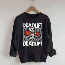 Funny Skeleton Dead Lifting Sweatshirt