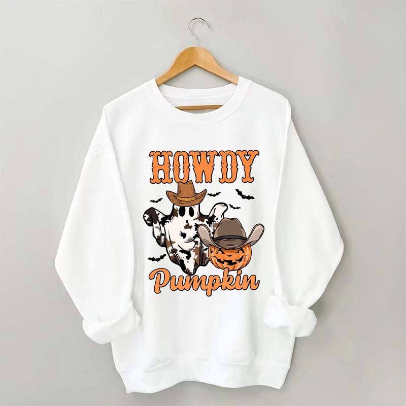 Retro Halloween Howdy Pumpkin Sweatshirt