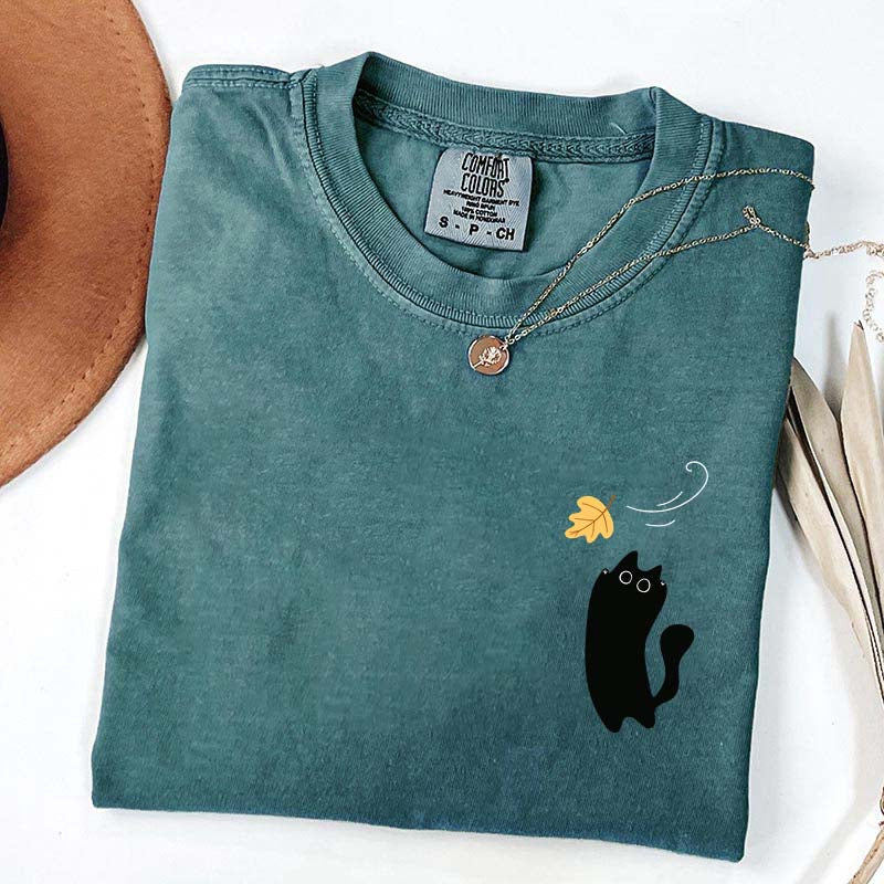 Black Cats Fall Cozy Cute T-Shirt