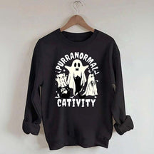 Purranormal Cativity Spooky Ghost Cat Sweatshirt