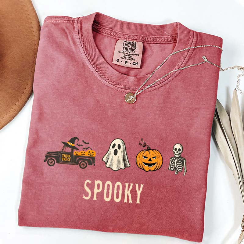 Pumpkin Season Girly Spooky Halloween T-Shirt