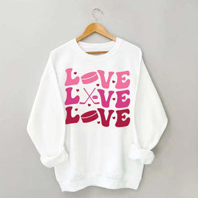 Sports Love Hockey Mom Sweatshirt
