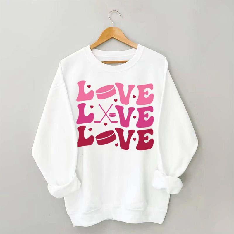 Sports Love Hockey Mom Sweatshirt
