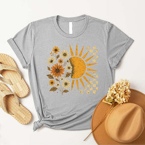 Retro Floral Sun T-Shirt