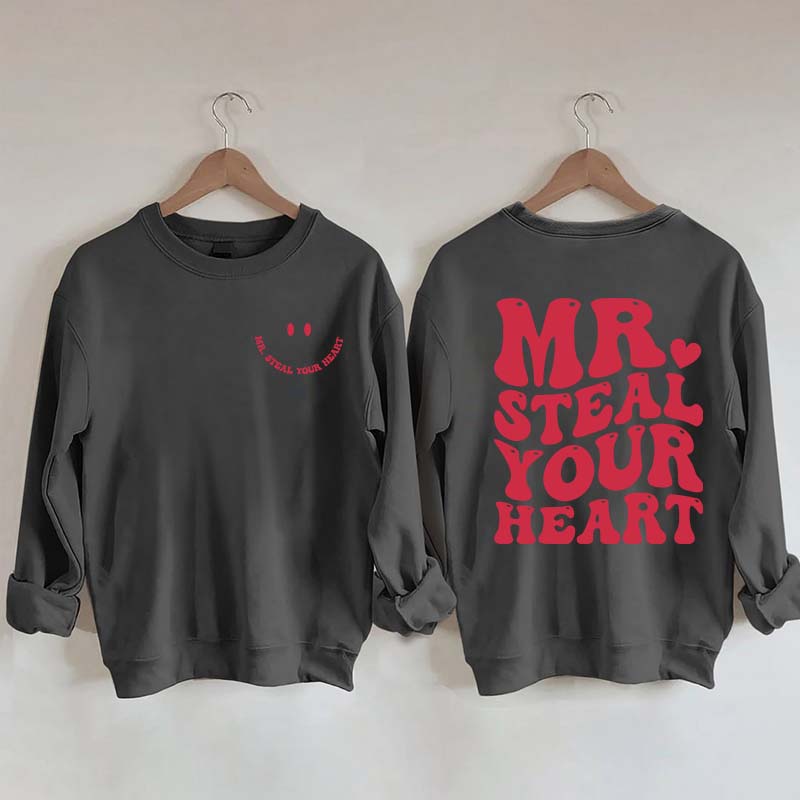 Retro Valentine Mr Steal Your Heart Sweatshirt