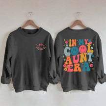 Retro In My Cool Aunt Era Smile Face Sweatshirt