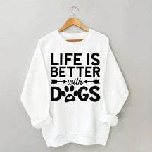 Life Is Better With Dogs Heavy Blend Sweatshirt