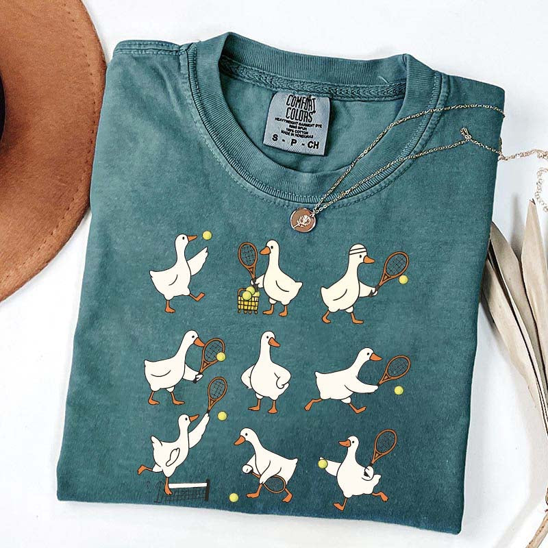 Cute Goose Tennis Sports T-Shirt