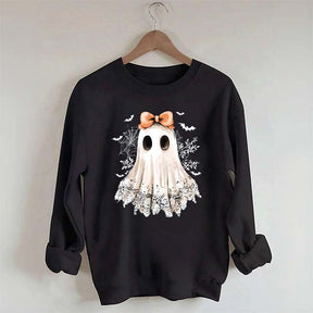 Halloween Lace Ghost Boo Sweatshirt