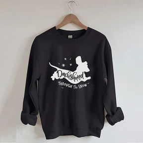 Dachshund Christmas Through The Snow Sweatshirt