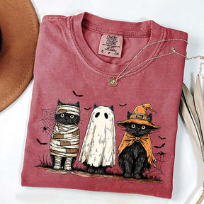 Retro Comfort Colors Ghost Cat T-Shirt