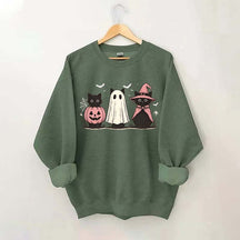 Boo Ghost Black Cat Sweatshirt