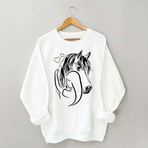 Rider Horse Lineart Sweatshirt